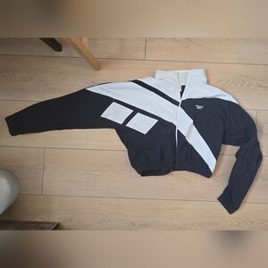 Reebok Black and White Bomber Jacket